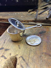 Lidded pot sterling silver keychain