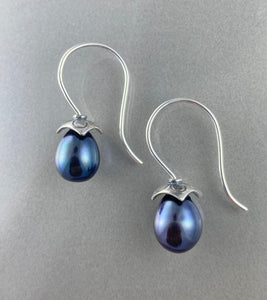 Eggplant earrings